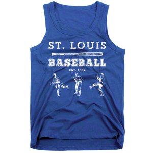 Classic St Louis Missouri Baseball Fan Retro Gift Tank Top