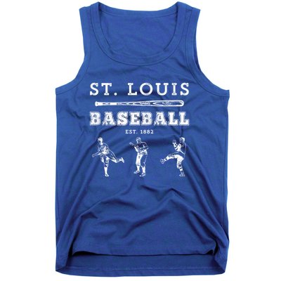 Classic St Louis Missouri Baseball Fan Retro Gift Tank Top