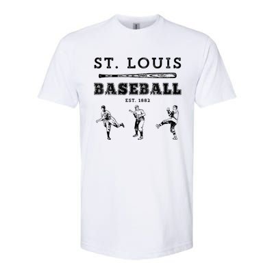 Classic St Louis Missouri Baseball Fan Retro Gift Softstyle CVC T-Shirt