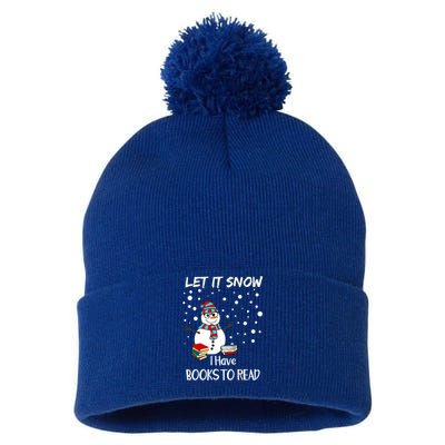 Cute Snow Let It Snow I Have Books Reader Gift Pom Pom 12in Knit Beanie