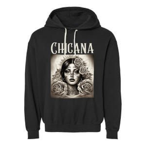 Chicana Style Lowrider Clothes Women Mexican American Latina Garment-Dyed Fleece Hoodie