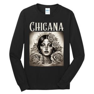 Chicana Style Lowrider Clothes Women Mexican American Latina Tall Long Sleeve T-Shirt