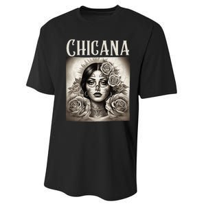 Chicana Style Lowrider Clothes Women Mexican American Latina Performance Sprint T-Shirt