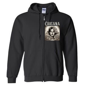 Chicana Style Lowrider Clothes Women Mexican American Latina Full Zip Hoodie