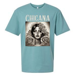 Chicana Style Lowrider Clothes Women Mexican American Latina Sueded Cloud Jersey T-Shirt