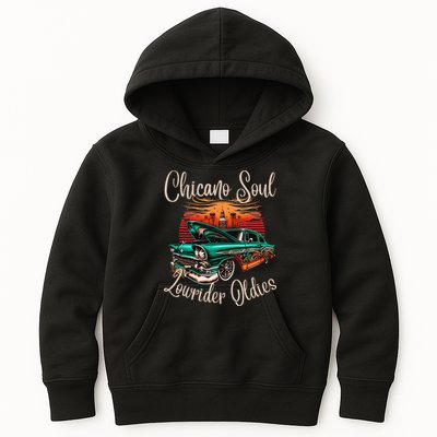 Chicano Soul Lowrider Oldies Car Clothing Low Slow Cholo Kids Hoodie