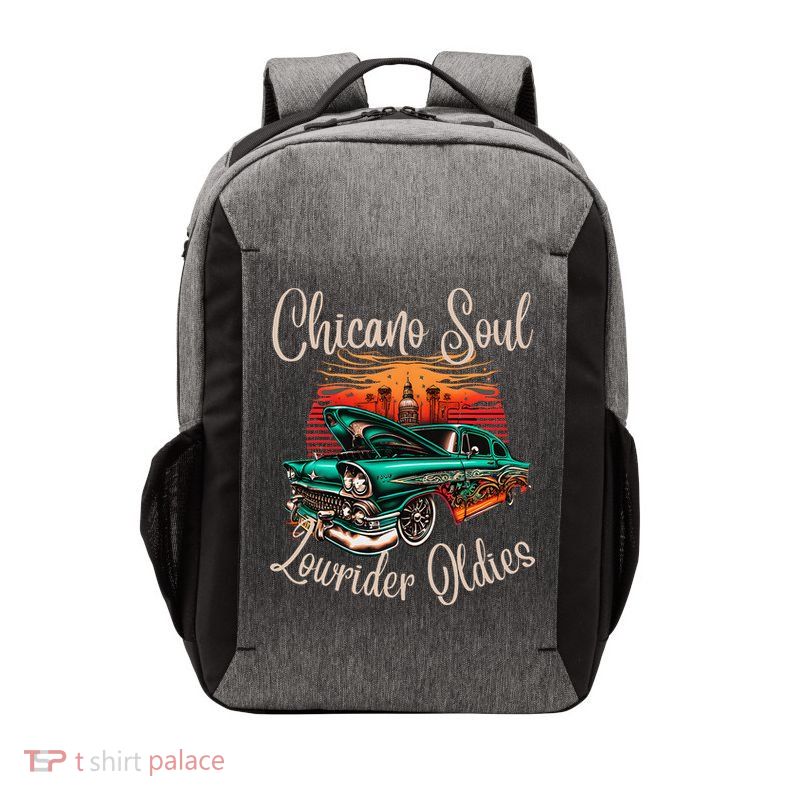 Chicano Soul Lowrider Oldies Car Clothing Low Slow Cholo Vector Backpack