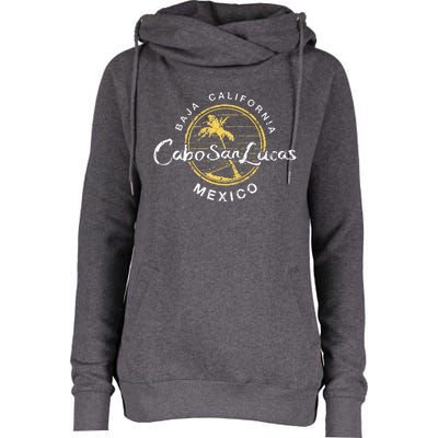 Cabo San Lucas Retro Vintage Womens Funnel Neck Pullover Hood