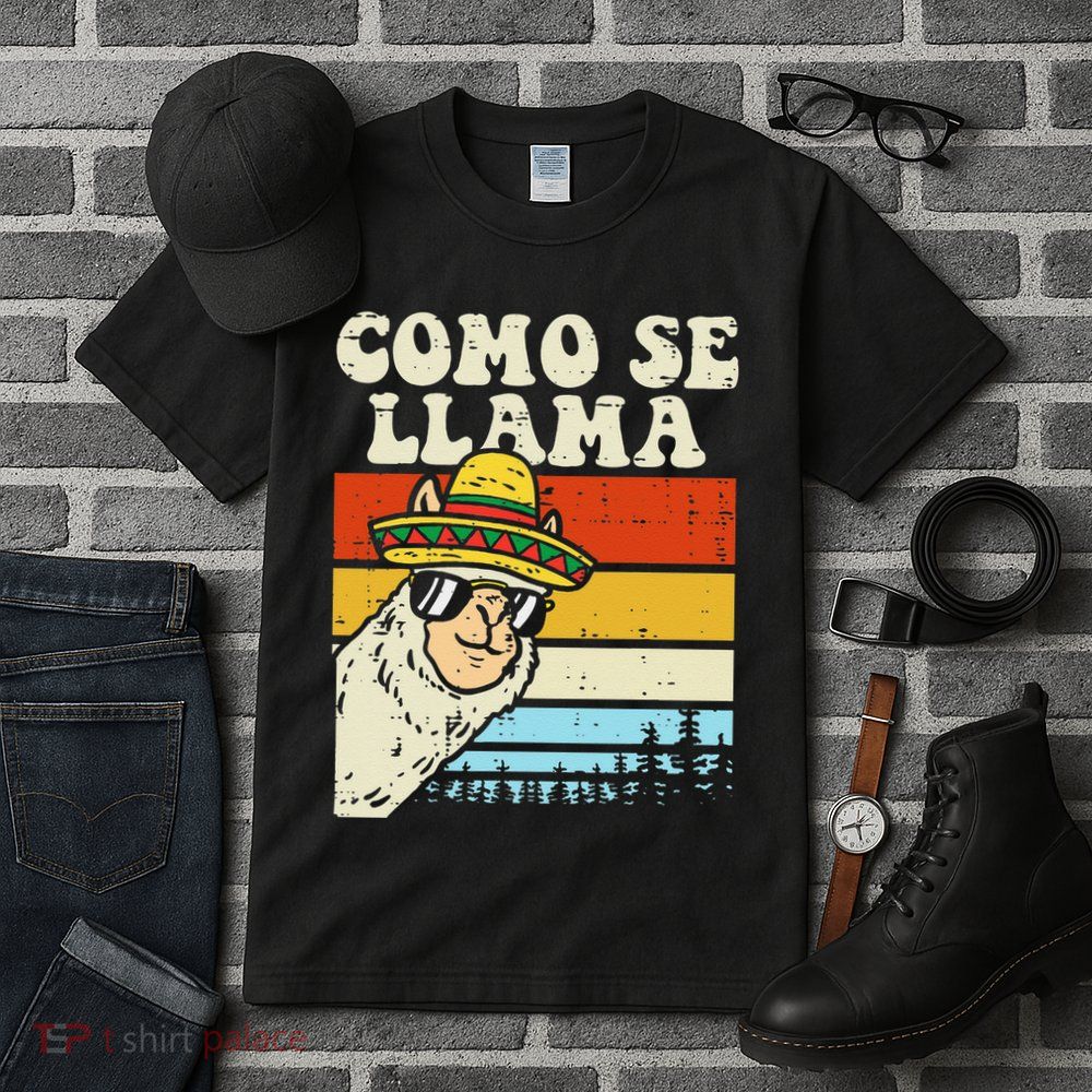 Como Se Llama Funny Cinco De Mayo Mexican Alpaca Animal Tall T-Shirt