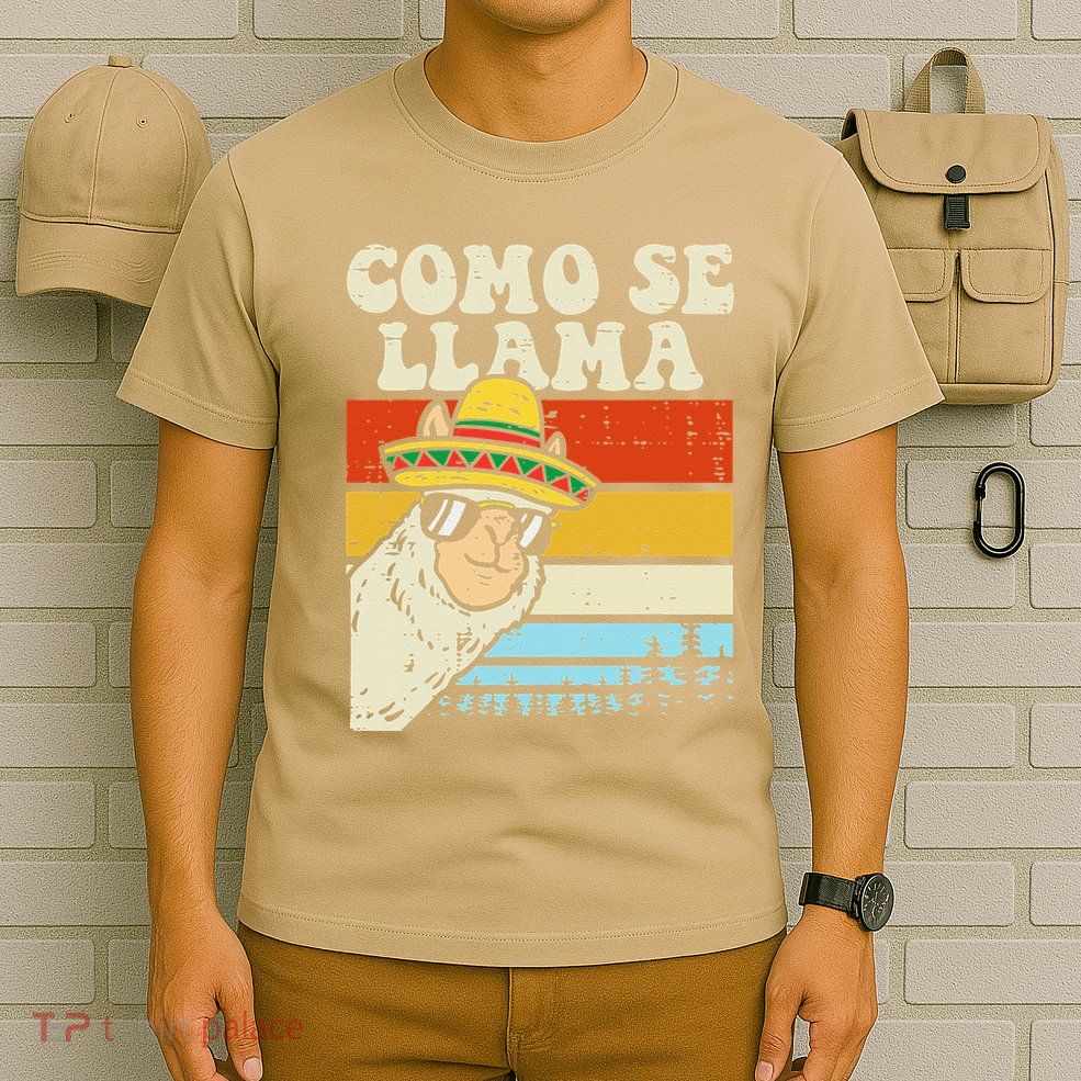 Como Se Llama Funny Cinco De Mayo Mexican Alpaca Animal T-Shirt