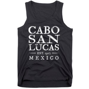 Cabo San Lucas Mexico Retro Souvenir Distressed Tank Top