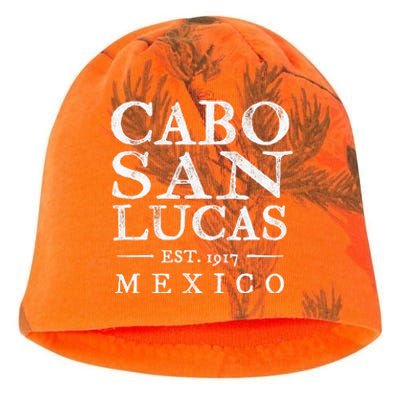 Cabo San Lucas Mexico Retro Souvenir Distressed Kati - Camo Knit Beanie