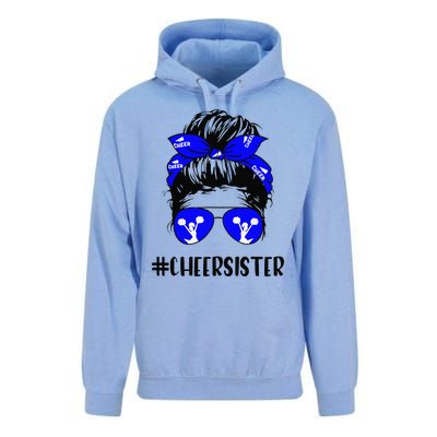 Cheer Sister Life Messy Bun Hair Cheerleader Mother's Day Unisex Surf Hoodie