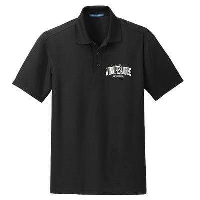 College Style Lake Winnipesaukee New Hampshire Souvenir Gift Great Gift Dry Zone Grid Polo