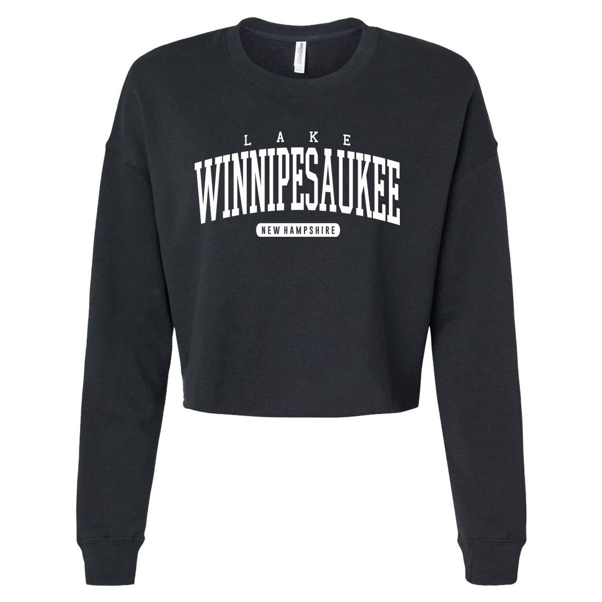 College Style Lake Winnipesaukee New Hampshire Souvenir Gift Great Gift Cropped Pullover Crew
