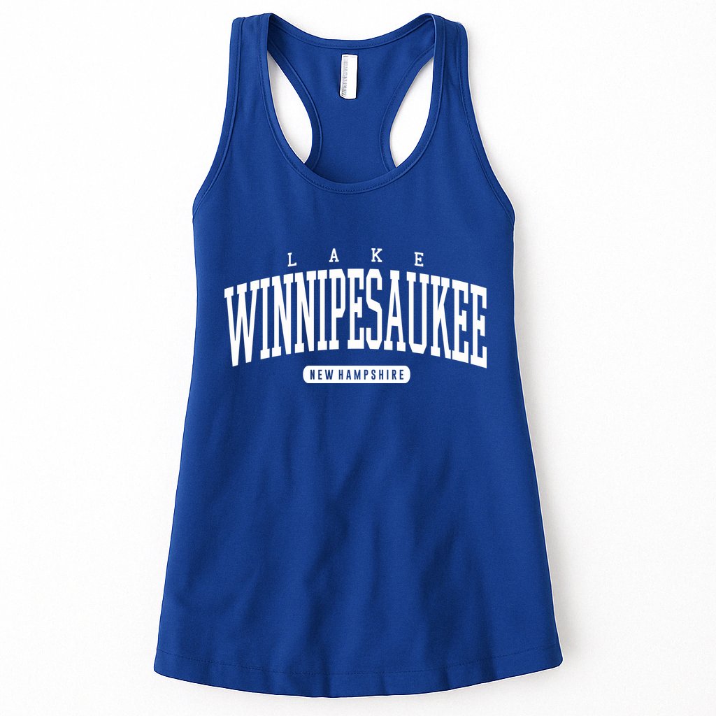 College Style Lake Winnipesaukee New Hampshire Souvenir Gift Great Gift Womens Tank Top