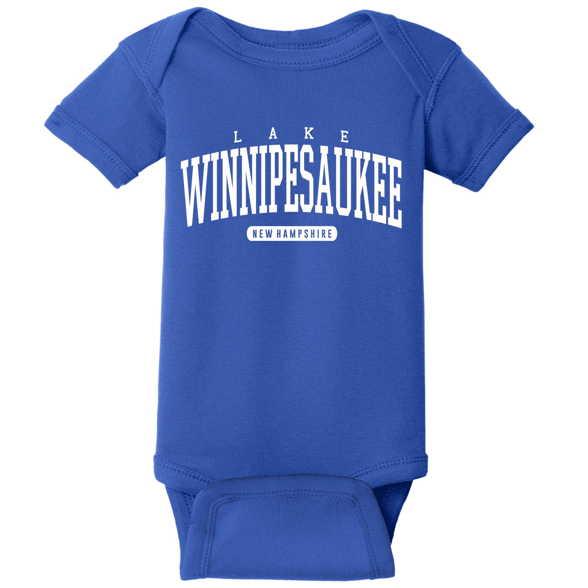 College Style Lake Winnipesaukee New Hampshire Souvenir Gift Great Gift Baby Bodysuit