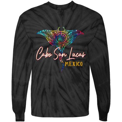 Cabo San Lucas Mexico Tie Dye Stingray Theme Family Vacation Tie-Dye Long Sleeve Shirt