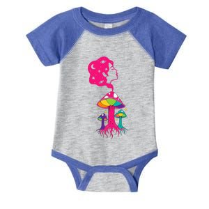 Cosmic Shroom Lady Infant Baby Jersey Bodysuit