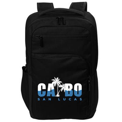 Cabo San Lucas Mexico Ocean Vibes Vintage Typography Impact Tech Backpack