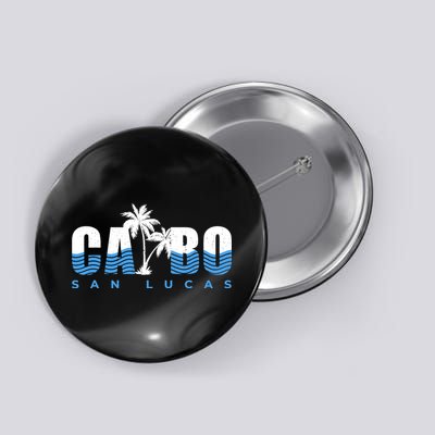 Cabo San Lucas Mexico Ocean Vibes Vintage Typography Button