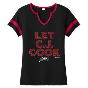 Cj Stroud Let Cj Cook Ladies Halftime Notch Neck Tee