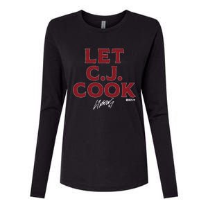 Cj Stroud Let Cj Cook Womens Cotton Relaxed Long Sleeve T-Shirt