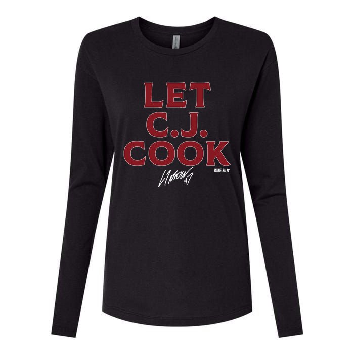 Cj Stroud Let Cj Cook Womens Cotton Relaxed Long Sleeve T-Shirt