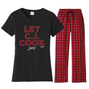 Cj Stroud Let Cj Cook Women's Flannel Pajama Set