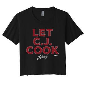 Cj Stroud Let Cj Cook Women's Crop Top Tee