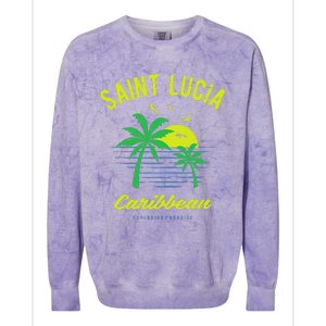 Caribbean Saint Lucia Colorblast Crewneck Sweatshirt