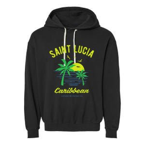 Caribbean Saint Lucia Garment-Dyed Fleece Hoodie