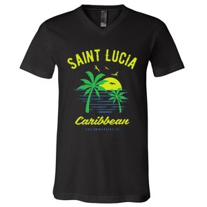 Caribbean Saint Lucia V-Neck T-Shirt