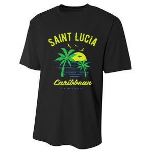 Caribbean Saint Lucia Performance Sprint T-Shirt