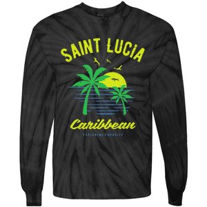 Caribbean Saint Lucia Tie-Dye Long Sleeve Shirt