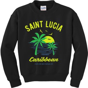 Caribbean Saint Lucia Kids Sweatshirt