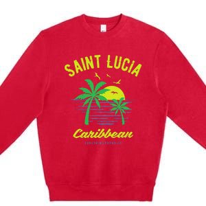 Caribbean Saint Lucia Premium Crewneck Sweatshirt