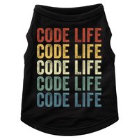 Code Sleek Life Minimalist Retro Design For Tech Enthusiasts Coding Aficionados Doggie Tank