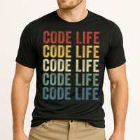 Code Sleek Life Minimalist Retro Design For Tech Enthusiasts Coding Aficionados Performance Shirt