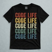 Code Sleek Life Minimalist Retro Design For Tech Enthusiasts Coding Aficionados T-Shirt