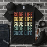Code Sleek Life Minimalist Retro Design For Tech Enthusiasts Coding Aficionados Tall T-Shirt