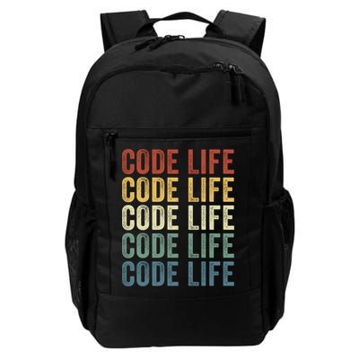 Code Sleek Life Minimalist Retro Design For Tech Enthusiasts Coding Aficionados Backpack
