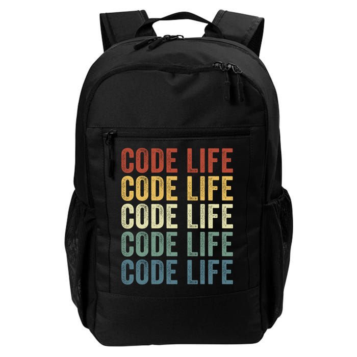 Code Sleek Life Minimalist Retro Design For Tech Enthusiasts Coding Aficionados Backpack