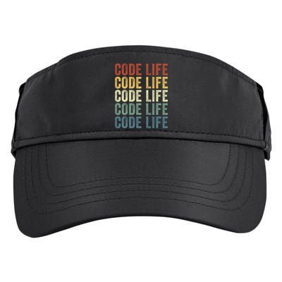 Code Sleek Life Minimalist Retro Design For Tech Enthusiasts Coding Aficionados Adult Drive Performance Visor