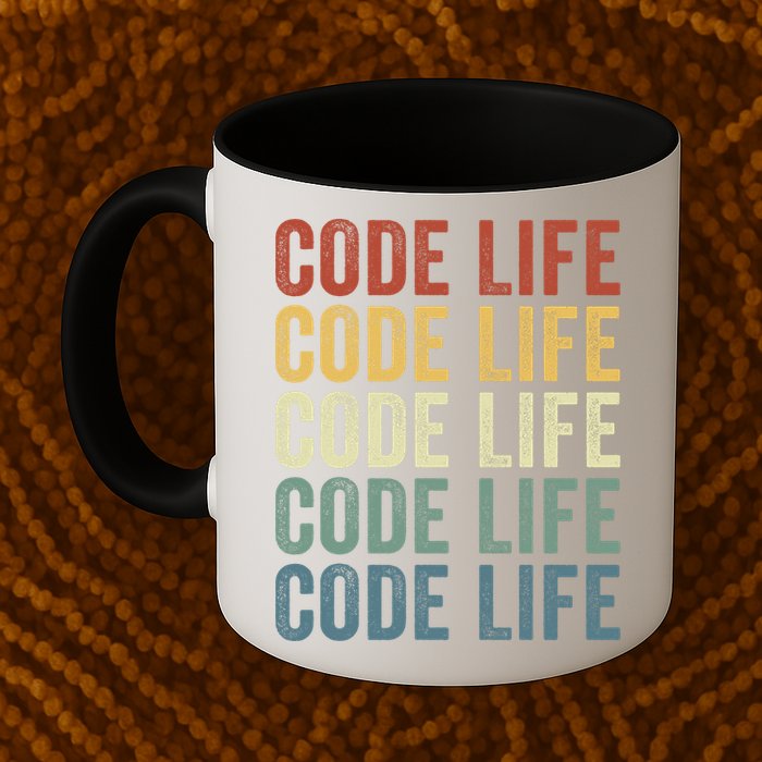Code Sleek Life Minimalist Retro Design For Tech Enthusiasts Coding Aficionados Mug