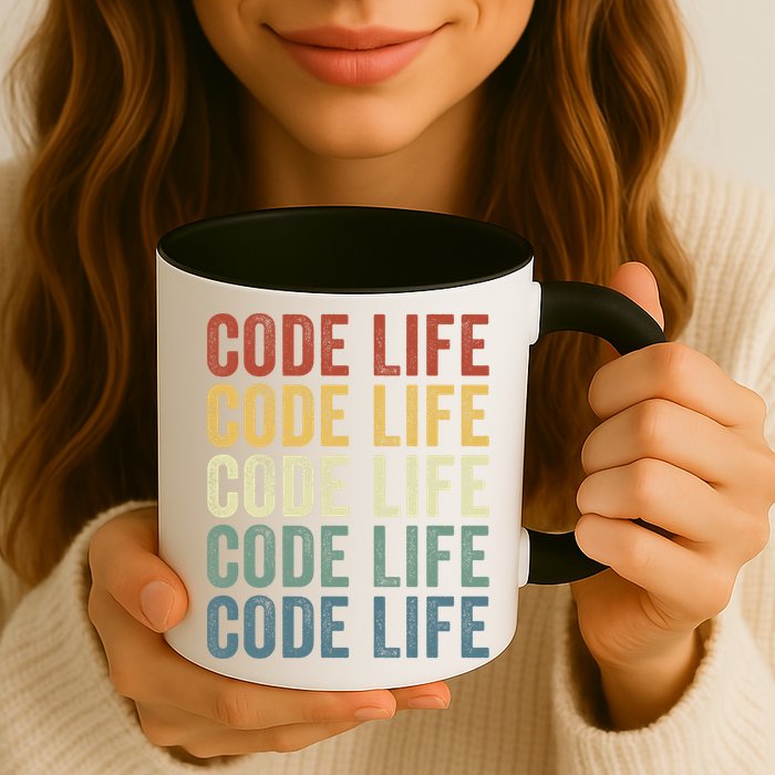 Code Sleek Life Minimalist Retro Design For Tech Enthusiasts Coding Aficionados Mug
