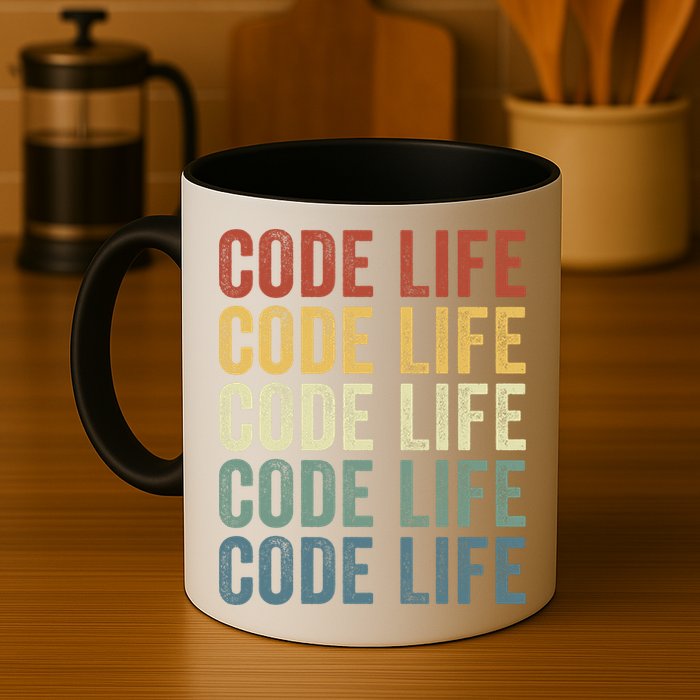 Code Sleek Life Minimalist Retro Design For Tech Enthusiasts Coding Aficionados Mug