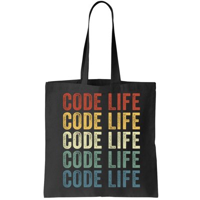 Code Sleek Life Minimalist Retro Design For Tech Enthusiasts Coding Aficionados Bag