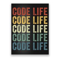 Code Sleek Life Minimalist Retro Design For Tech Enthusiasts Coding Aficionados Poster
