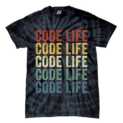 Code Sleek Life Minimalist Retro Design For Tech Enthusiasts Coding Aficionados Tie-Dye T-Shirt